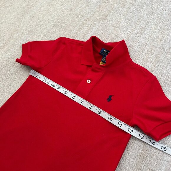 Polo Ralph Lauren Boys Toddler Red Cotton Short Sleeve Polo Shirt Top 2/2T - Picture 6 of 9